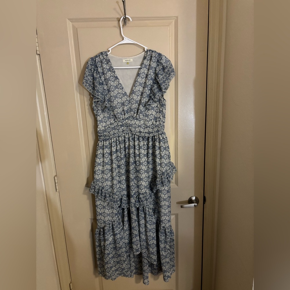 Max Studio Blue Floral Maxi Dress